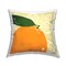 Bright Orange Fruit Decorative Printed Throw Pillow Design by Daniela Santiago, 18 x 7 x 18